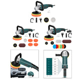 Maxbell Car Buffer Polisher Waxer Repair Tools for Waxing Car Detailing Boat Sanding 7pcs