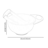 Maxbell Grinding Bowl Rice Practical Cereal Home Sturdy with Ladle Baby Feeding Bowl Yellow White