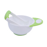 Maxbell Grinding Bowl Rice Practical Cereal Home Sturdy with Ladle Baby Feeding Bowl Green White