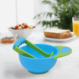 Maxbell Grinding Bowl Rice Practical Cereal Home Sturdy with Ladle Baby Feeding Bowl Blue Green