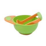 Maxbell Grinding Bowl Rice Practical Cereal Home Sturdy with Ladle Baby Feeding Bowl Green Orange