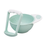 Maxbell Grinding Bowl Rice Practical Cereal Home Sturdy with Ladle Baby Feeding Bowl Light Green