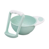 Maxbell Grinding Bowl Rice Practical Cereal Home Sturdy with Ladle Baby Feeding Bowl Light Green