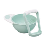 Maxbell Grinding Bowl Rice Practical Cereal Home Sturdy with Ladle Baby Feeding Bowl Light Green