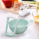 Maxbell Grinding Bowl Rice Practical Cereal Home Sturdy with Ladle Baby Feeding Bowl Light Green