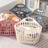 Maxbell Laundry Basket Hanger Sundries Organizer for Supermarket Travel Use Bathroom white