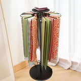Maxbell Telescopic Scarf Display Rack Decor Ties Hanger Rack for Boutique Suit Pants Black L