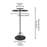 Maxbell Telescopic Scarf Display Rack Decor Ties Hanger Rack for Boutique Suit Pants Black S