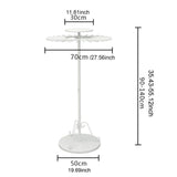 Maxbell Telescopic Scarf Display Rack Decor Ties Hanger Rack for Boutique Suit Pants White S