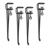 Maxbell Table Leg U Shaped DIY Parts Dining Desk Leg for NightStand Living Room Home 4pcs 45cm