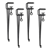 Maxbell Table Leg U Shaped DIY Parts Dining Desk Leg for NightStand Living Room Home 4pcs 45cm