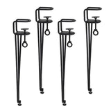 Maxbell Table Leg U Shaped DIY Parts Dining Desk Leg for NightStand Living Room Home 4pcs 45cm