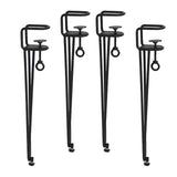 Maxbell Table Leg U Shaped DIY Parts Dining Desk Leg for NightStand Living Room Home 4pcs 45cm