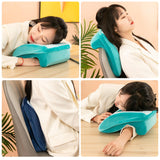 Maxbell Office Napping Pillow Washable Practical Desk Pillow for Business Trips Home Light Blue