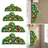 Maxbell Irregular Area Rug Soft Decor Non Slip Floor Carpet for Bedroom Home Bedside 50cmx100cm