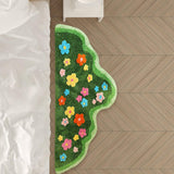 Maxbell Irregular Area Rug Soft Decor Non Slip Floor Carpet for Bedroom Home Bedside 50cmx100cm