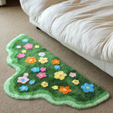Maxbell Irregular Area Rug Soft Decor Non Slip Floor Carpet for Bedroom Home Bedside 75cmx150cm