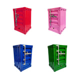 Maxbell Industrial NightStand Office Furniture End Table for Small Space Room Red