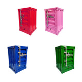 Maxbell Industrial NightStand Office Furniture End Table for Small Space Room Red