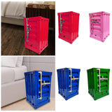 Maxbell Industrial NightStand Office Furniture End Table for Small Space Room Red