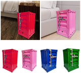 Maxbell Industrial NightStand Office Furniture End Table for Small Space Room Red