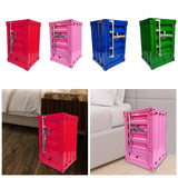 Maxbell Industrial NightStand Office Furniture End Table for Small Space Room Red