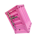 Maxbell Industrial NightStand Office Furniture End Table for Small Space Room Pink