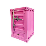 Maxbell Industrial NightStand Office Furniture End Table for Small Space Room Pink