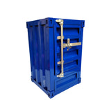 Maxbell Industrial NightStand Office Furniture End Table for Small Space Room Blue