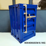 Maxbell Industrial NightStand Office Furniture End Table for Small Space Room Blue