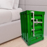 Maxbell Industrial NightStand Office Furniture End Table for Small Space Room Green
