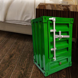 Maxbell Industrial NightStand Office Furniture End Table for Small Space Room Green