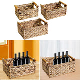 Maxbell Handmade Storage Basket Solid Water Hyacinth Basket for Kitchen Home Desktop Small