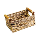 Maxbell Handmade Storage Basket Solid Water Hyacinth Basket for Kitchen Home Desktop Small