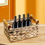 Maxbell Handmade Storage Basket Solid Water Hyacinth Basket for Kitchen Home Desktop Small
