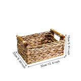 Maxbell Handmade Storage Basket Solid Water Hyacinth Basket for Kitchen Home Desktop Medium
