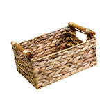 Maxbell Handmade Storage Basket Solid Water Hyacinth Basket for Kitchen Home Desktop Medium