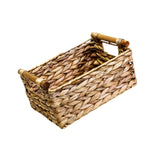 Maxbell Handmade Storage Basket Solid Water Hyacinth Basket for Kitchen Home Desktop Medium