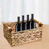 Maxbell Handmade Storage Basket Solid Water Hyacinth Basket for Kitchen Home Desktop Medium