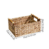 Maxbell Handmade Storage Basket Solid Water Hyacinth Basket for Kitchen Home Desktop Large