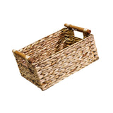 Maxbell Handmade Storage Basket Solid Water Hyacinth Basket for Kitchen Home Desktop Large