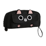 Maxbell Pencil Case Cat Cosmetic Bag for Boys Girls Children School, Office Supplies Black