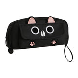 Maxbell Pencil Case Cat Cosmetic Bag for Boys Girls Children School, Office Supplies Black