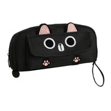 Maxbell Pencil Case Cat Cosmetic Bag for Boys Girls Children School, Office Supplies Black