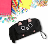 Maxbell Pencil Case Cat Cosmetic Bag for Boys Girls Children School, Office Supplies Black