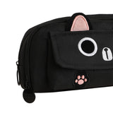 Maxbell Pencil Case Cat Cosmetic Bag for Boys Girls Children School, Office Supplies Black