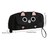 Maxbell Pencil Case Cat Cosmetic Bag for Boys Girls Children School, Office Supplies Black