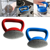 Maxbell Kitchen Cleaning Brush Reusable Metal Dish Scrubber for Barbecue Grills Pots Red