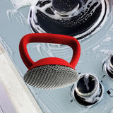 Maxbell Kitchen Cleaning Brush Reusable Metal Dish Scrubber for Barbecue Grills Pots Red