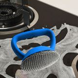 Maxbell Kitchen Cleaning Brush Reusable Metal Dish Scrubber for Barbecue Grills Pots Blue